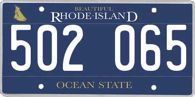 RI license plate 502065
