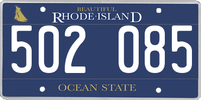 RI license plate 502085