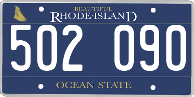 RI license plate 502090