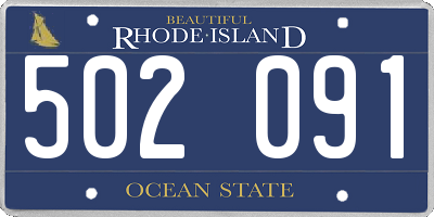 RI license plate 502091