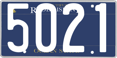 RI license plate 5021