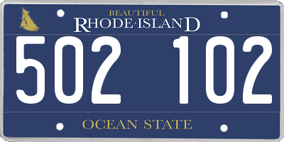 RI license plate 502102