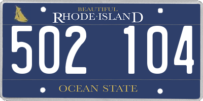 RI license plate 502104