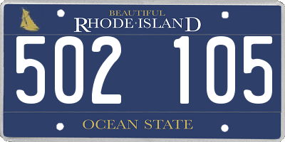 RI license plate 502105