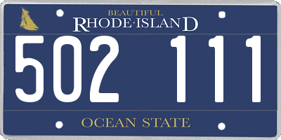 RI license plate 502111