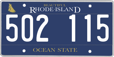 RI license plate 502115