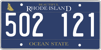 RI license plate 502121