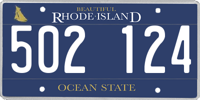 RI license plate 502124