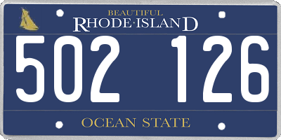 RI license plate 502126