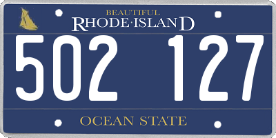 RI license plate 502127