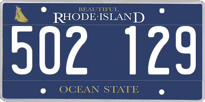 RI license plate 502129