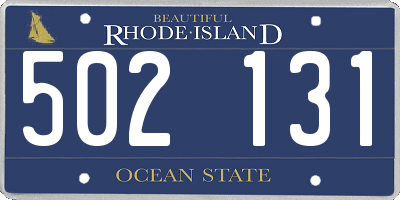 RI license plate 502131
