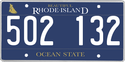 RI license plate 502132