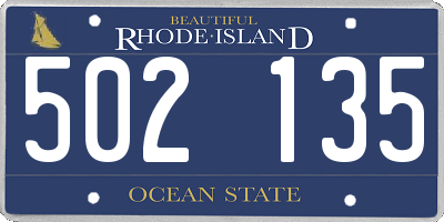 RI license plate 502135