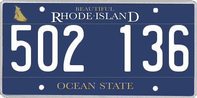 RI license plate 502136