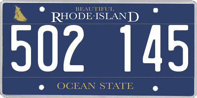 RI license plate 502145