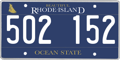 RI license plate 502152