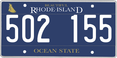 RI license plate 502155
