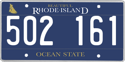 RI license plate 502161