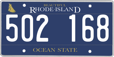 RI license plate 502168