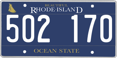 RI license plate 502170