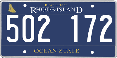 RI license plate 502172