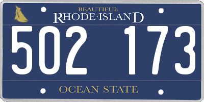 RI license plate 502173