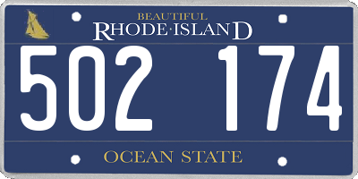 RI license plate 502174