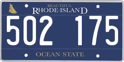 RI license plate 502175