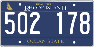 RI license plate 502178