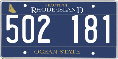 RI license plate 502181