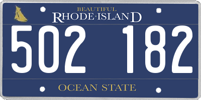 RI license plate 502182