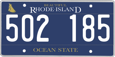 RI license plate 502185