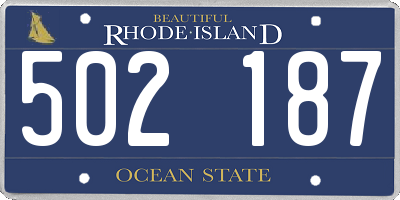 RI license plate 502187