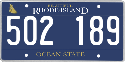 RI license plate 502189