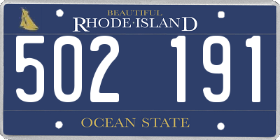 RI license plate 502191