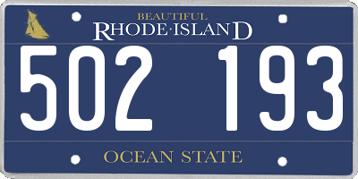 RI license plate 502193