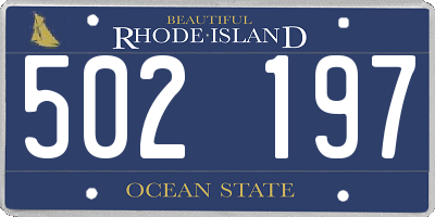 RI license plate 502197
