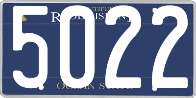 RI license plate 5022