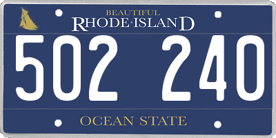 RI license plate 502240