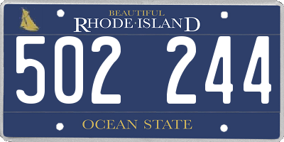 RI license plate 502244
