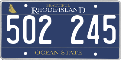 RI license plate 502245