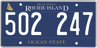 RI license plate 502247