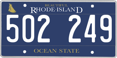 RI license plate 502249
