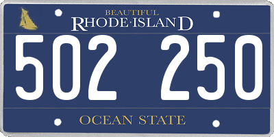 RI license plate 502250