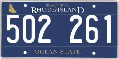 RI license plate 502261