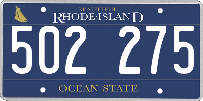 RI license plate 502275