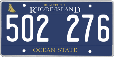 RI license plate 502276
