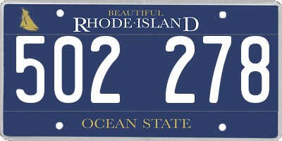 RI license plate 502278