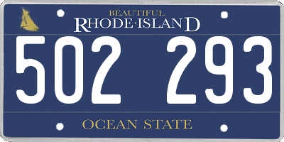 RI license plate 502293
